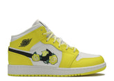 Air Jordan 1 Mid SE GS Rose Patch - Dynamic Yellow